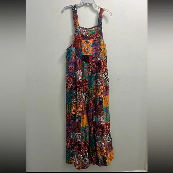 Hippie Patchwork print jumpsuit in size L - Picture 3 of 5